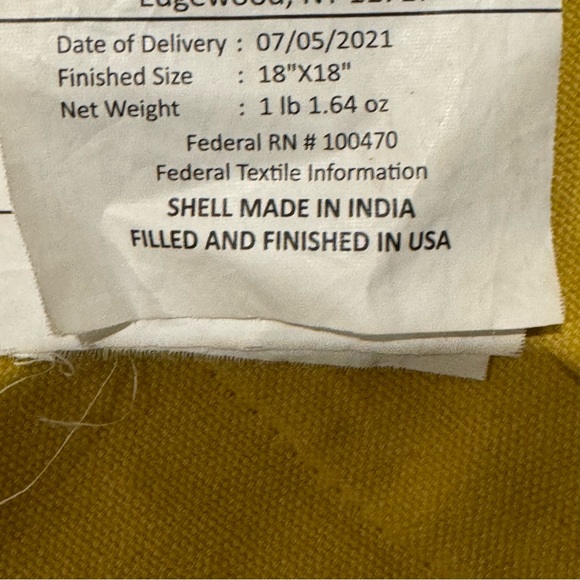 MUSTARD POMS CUSHION  Pillow COVER 18” - Picture 5 of 8